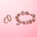 Volayer 925 Sterling Silver Bracelets Butterfly Clasp T-bar Heart Moments Beads Pavé Snake Chain Bracelets Friendship Bangles.