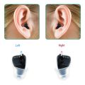 USB Rechargeable Digital 4 Channels Hearing Aid 5 Colours Invisible Hearing Aids SR41 Adjustable Sound Amplifier SR41-Black-Left. 