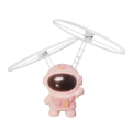 Remote Controlled UFO Spaceman Gesture Sensing Flying Robot Astronaut Spacecraft Helicopter Airplane Led Kids Pink. 