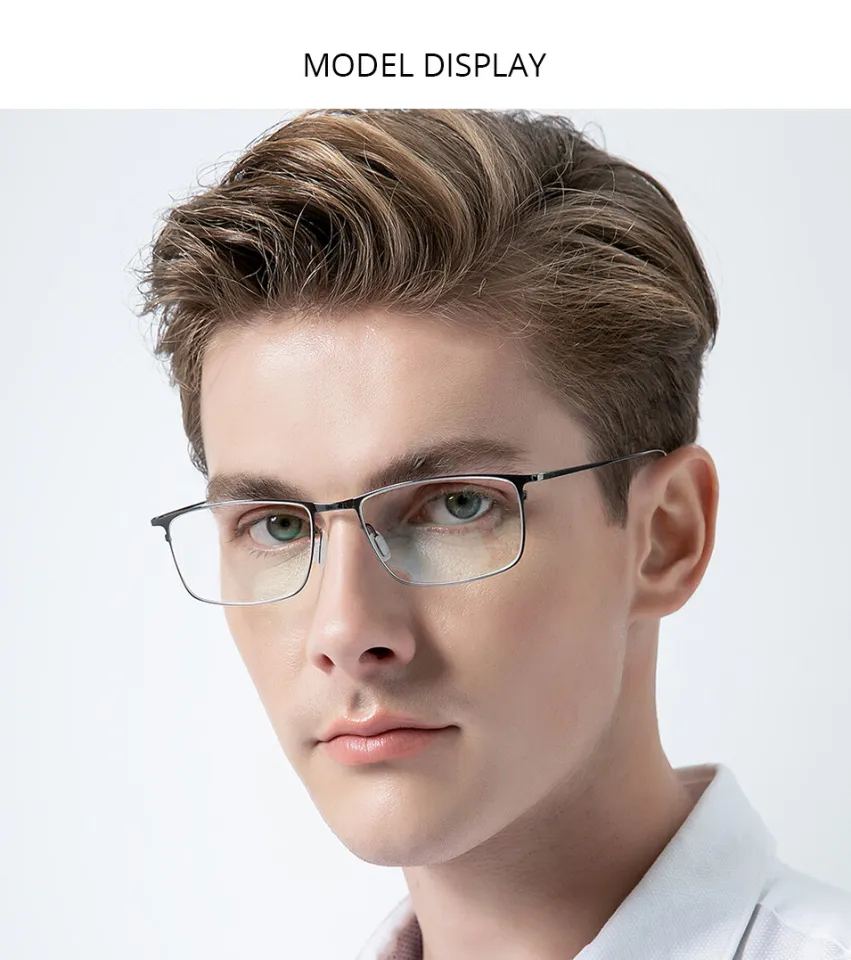 FONEX Titanium Alloy Glasses Frame Men Square Eyeglasses Frames