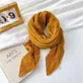 90cm Size Scarf Pleated Crinkle Women's Hijab Wrinkle Shawl Scarves Women Satin Scarf Neckerchief Square Skinny Hair Tie Band.