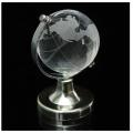 Crystal glass world globe crystal ball rotation crystal globe for Office Desk Decoration. 