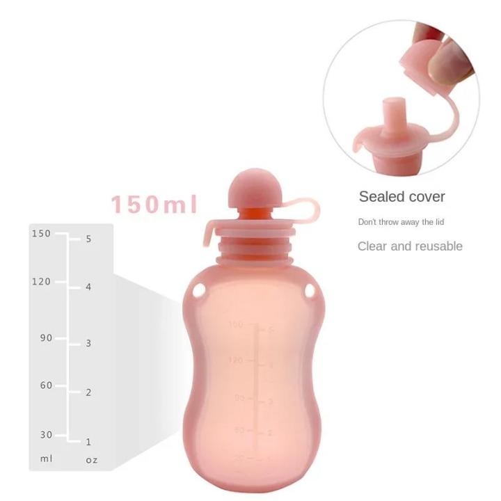 Baby%20Food%20Pouches%20Reusable%20Silicone%20Yummy%20Bag%20Food%20Grade%20BPA%20Free%20Puree%20Juice%20Breastmilk%20Storage%20Bottle%20Portable%20Feeding%20Partner%20-%20Image%204