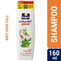 Parachute Naturale Anti Hair Fall Shampoo with Henna & Coconut Milk For Strong & Thick Hair Reduces Hair Fall Paraben Free, 100% Vegan All Hair Types 160 ml.