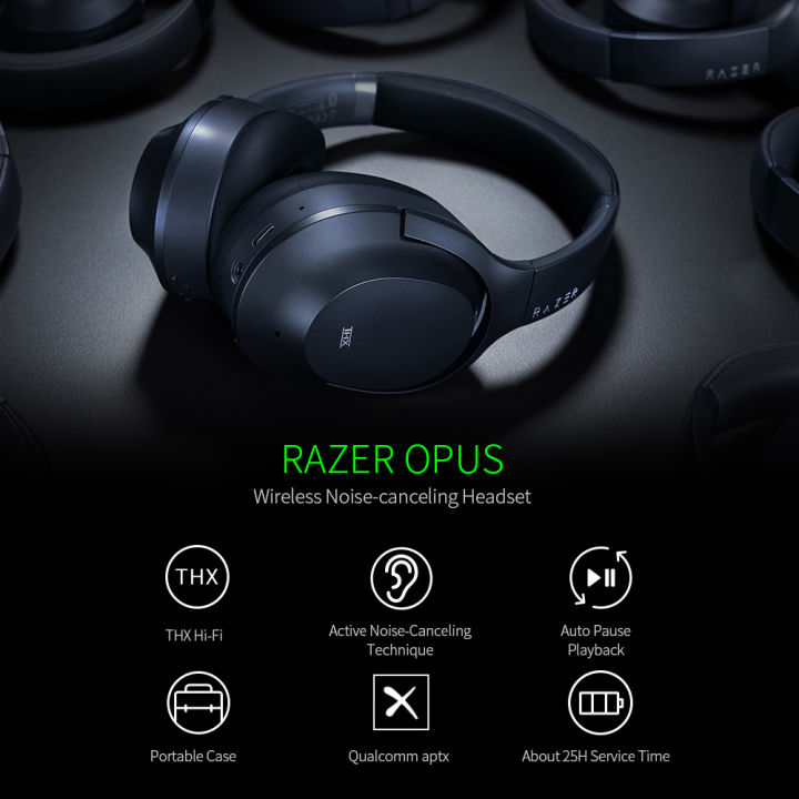 Razer%20OPUS%20Headset%20ANC%20Active%20Noise-canceling%20Wireless%20BT%20Hi-Fi%20Headphone%20Gaming%20Earphone%2040mm%20Drivers%20with%20Portable%20Case%20-%20Image%204