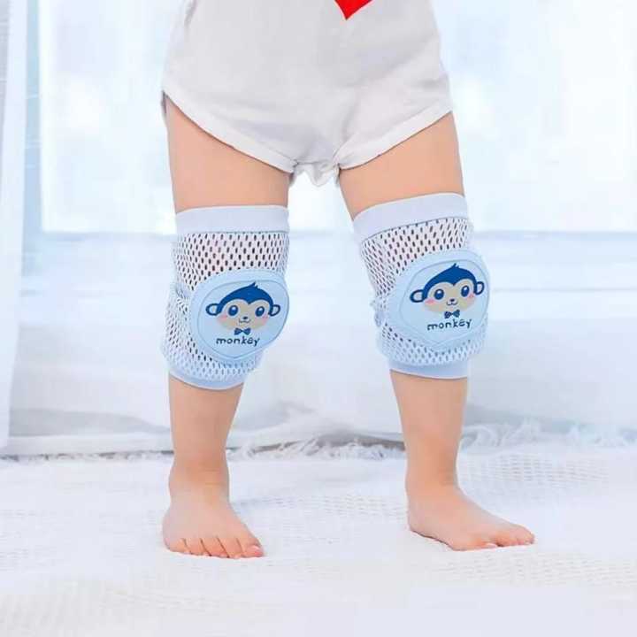 Kids Non Slip Crawling Elbow Infants Toddlers Baby Accessories Smile Knee Pads Protector Safety Kneepad Leg Warmer Girls Boys- 1Pair