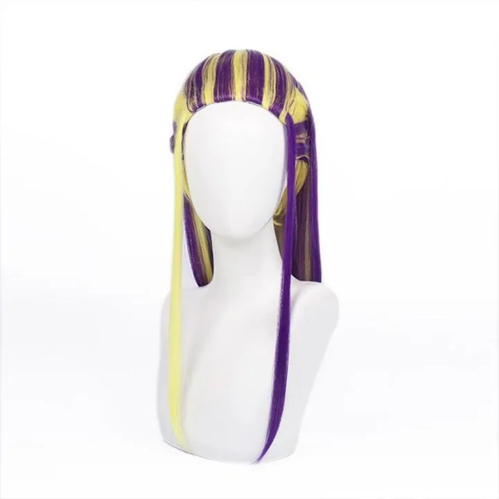 Anime Tokyo Revengers - Wakasa Imaushi Cosplay Wig Senju Waka Golden Purple Hair Heat Resistant Synthetic Wig Halloween Props