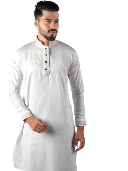 EFG%20LUXURY%20PANJABI%20(Snowy)%20Embroidery%20Collar%20Placket%20100%25%20Cotton%20Fabric%20-%20Image%204