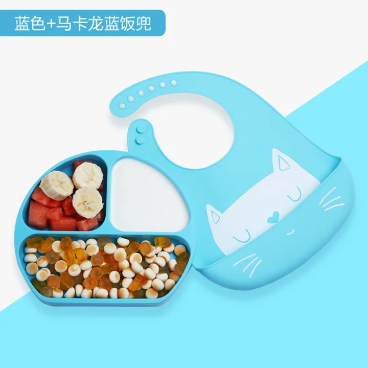 Baby%20Silicone%20Plate%20Children's%20Sucking%20Disc%20Integrated%20Solid%20Food%20Bowl%20Bib%20Spork%20Tableware%20Set%20-%20Image%206