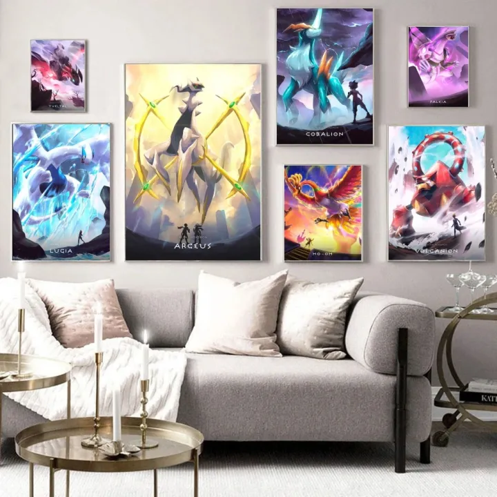 1pc Game Anime Legendary Pokemon Poster HD Posters Home Room Bar Cafe Decor Art Wall Painting Picture