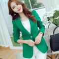 Women Blazers And Jackets Suit Work Spring Autumn Jackets Single Button Blaser Female Blue/Black/Green Ladies Blazer Femme. 