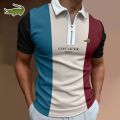 2022 New Golf Polo Shirts For Men Summer Short Sleeve Zipper Lapel Tops Casual Slim Trend Good Quality Tees Hommes Clothing. 