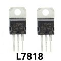 2Pcs Chinese LM7818 L7818CV L7818 7818 18V 1.5A Voltage Regulator IC 3 Pin TO-220 Package Fixed 18V Positive Voltage Regulator IC Chip. 