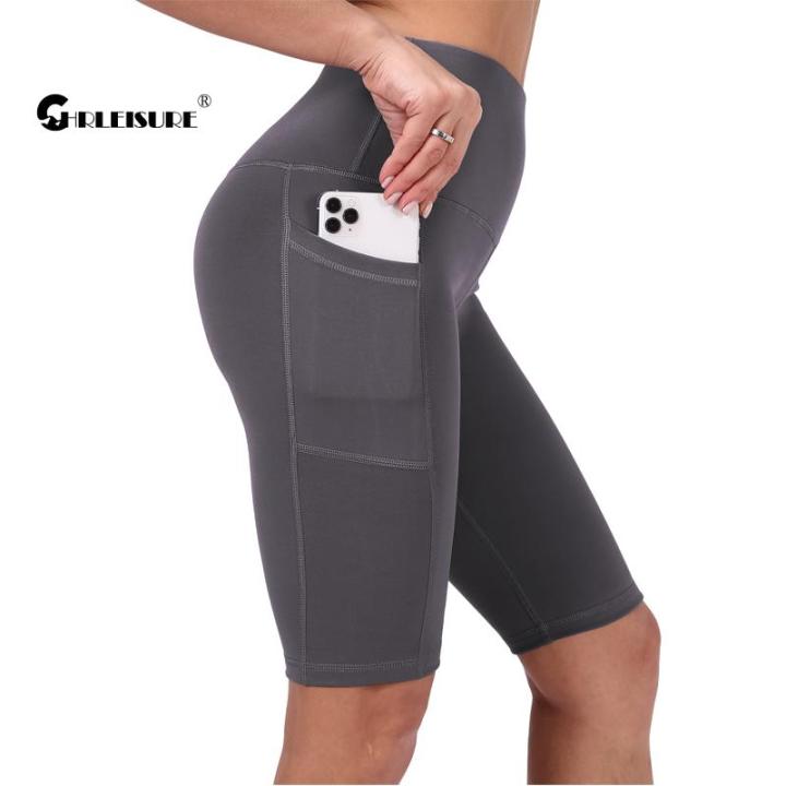 Summer%20Sport%20Yoga%20Shorts%20For%20Women%20Seamless%20Five-Point%20Biker%20Short%20With%20Side%20Pocket%20Hip%20Lift%20Gym%20Fitness%20Tights%20-%20Image%204