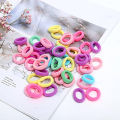 100 Pcs/set Baby Girl Rubber Bands Kids Elastic Hair Bands for Children Mixed Colors Mini Ponytail Holder Baby Hair Accessories. 