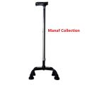 Quad Cane Walking Stick ( Adjustable) Black.