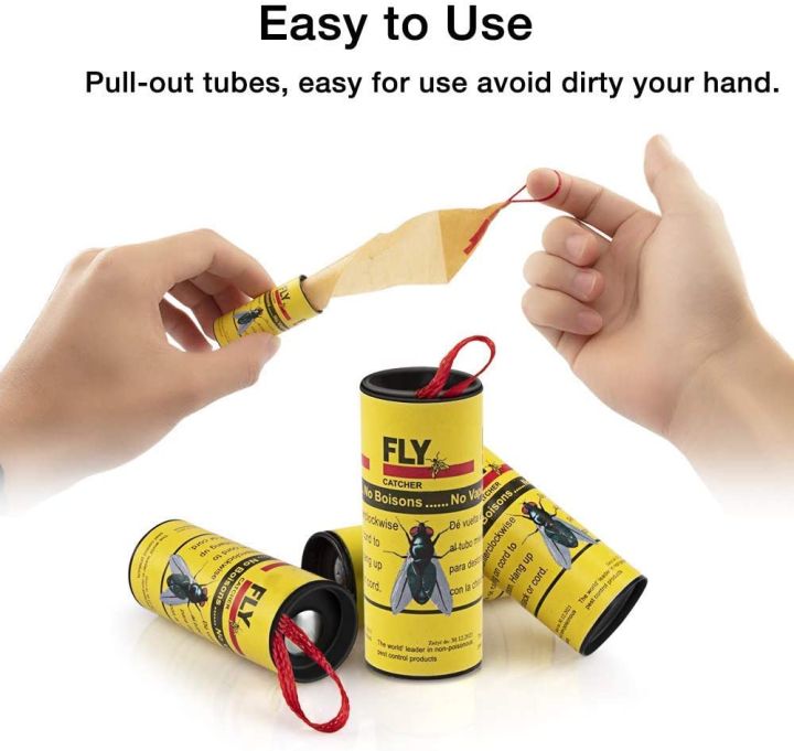 16Pcs%20Fly%20Sticky%20Paper%20Strip%20Strong%20Glue%20Double%20Sided%20Flies%20Paper%20Strips%20Flying%20Insect%20Bug%20Mosquitos%20Catcher%20Roll%20Tape%20-%20Image%202