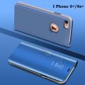 Apple iPhone 6 Plus / 6s Plus Smart Luxury Plating Clear View Mirror Leather Stand Flip Cover.
