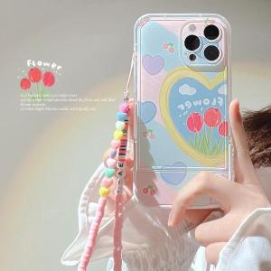 Bilashmart 【Booming】 Cute Love Case with Chain Soft Cover for Protective Case for 16/16pro/16promax/16plus/14/14pro/14plus/14promax/13 Pro / 12 Mini / 11 Pro / XR / XS / SE2 / 7 /8 Plus