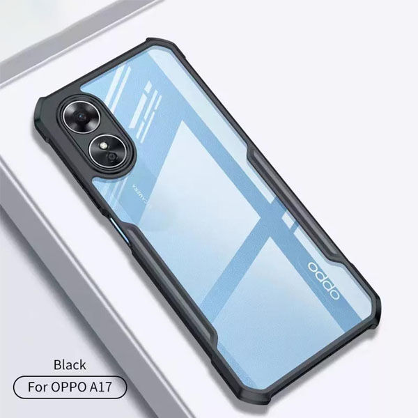 For Oppo A17 Shockproof TPU Bumper Hard Clear Acrylic Mobile Phone Case FoR OPPO A17 Back Cover - Phone