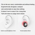 Invisible Earphones Mini Headphones Bluetooth TWS Wireless Touch Gaming NFC Semi-In-Ear Earbuds Noise Reduction Sports Headset. 