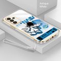 [Free Strap] Samsung Galaxy A05s A05 samsung M34 5G Smile Astronaut NASA Pattern Case Full Camera Cover Glossy Square Edge Shockproof Casing. 