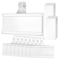 150 Pieces Plastic Wire Shelf Label Holders, Reusable Price Label Holder with Locks, Label Display Holder Easy to Use. 