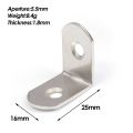 Durable 201 Stainless Steel Corner Bracket Hardware Thickened Corner Code 90-degree Right Angle L-shaped Fixed Bracket Connector.
