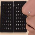 10 pcs random design artificial fake nose pin for women. 