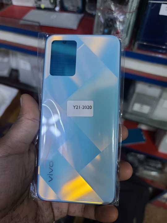 Vitre Arrière (cache Batterie) Pour Vivo Y21 V2111 - Couleur Bleu, Neuf, Référence P-21093, Marque GLOBALSTOCK