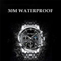 Planett Fanss POEDAGAR Men Watches Casual Top Brand Luxury Men Sports Wristwatch Waterproof Quartz Watch Calendar Stainless Steel Strap Men Watches Clock Gifts. 