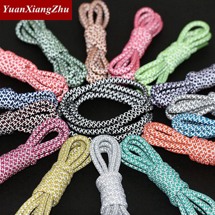 YUNTOUNIAO 1Pair 3M Reflective Shoelaces for Sneakers Shoe laces Safety reflective Shoelace Round Laces Shoes Strings 100/120/140/160cm