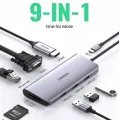 UGREEN CM179(40873) USB  Type C Multifunctional  Adapter (Gray) - USB Type C 9 in 1 Multifunctional Adapter - 5Gbps Data Transfer - 1 HDMI, 1 VGA, 1 Ethernet port, 3-port USB 3.0, TF SD card reader and 1 type c PD 3.0 charging port. 