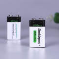 Doublepow 9V 650mAh USB Rechargeable Li-ion Battery – Built-in Micro USB Charging. 