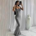 Satin Slip Sleeveless Backless Maxi Dress Women 2022 Y2k Summer Bodycon Elegant Outfits Ladies Birthday Party Club Sundress.