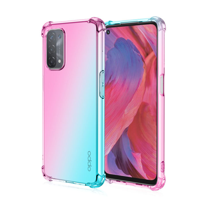 lthmy for OPPO A54 5G Gradient Color Case Cover Soft TPU Silicone Phone  Cases Back Cover Shockproof Casing