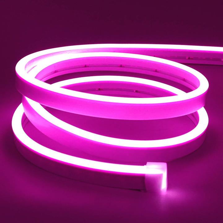 3 feet Neon pink Light Strip DC12V Flexible DIY LED SMD 2835 120LEDs/M IP67 Waterproof DIY Light Home Decoration