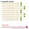 Samsung Galaxy Watch 7 6 5 4 (20 mm) Stainless Steel Strap Metal Bracelet with Curved End No Gaps Adapter. 
