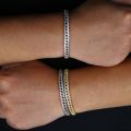 Gold Silver Color Iced Out Crystal 6.5mm Miami Cuban Chain Bracelet AAA CZ Cuban Bracelet Rock Women Men Hiphop jewelry. 