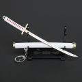 Japanese Demon Slayer Dragon Sord Toy Keychain Showpiece Katana (Not Sharp) Showpiece Key chain Ring Plastic + Cover + Display Stand for Showpiece Gift.