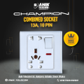 Electrical multi socket, wall sockets/multi 10 pin plug socket with switch. 