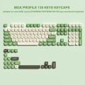 130 Keys Green Pine MOA Profile PBT Keycaps DIY Double Shot Key caps for 61/87/104 Cherry MX Switch Gaming Mechanical Keyboard. 