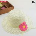 Girls Kids Straw Hat Cute Flower Summer Beach Outdoor Sun Hat.