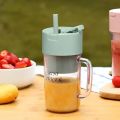 6 Blades Portable Juicer Electric Juicer with Straw Fruit Vegetables Automatic Smoothie Blender Kitchen Tool Food Processor Fitness Travel. 