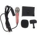 Portable 3.5mm Stereo Studio Mic KTV Karaoke Mini Microphone For Cell Phone PC Fullhouse. 