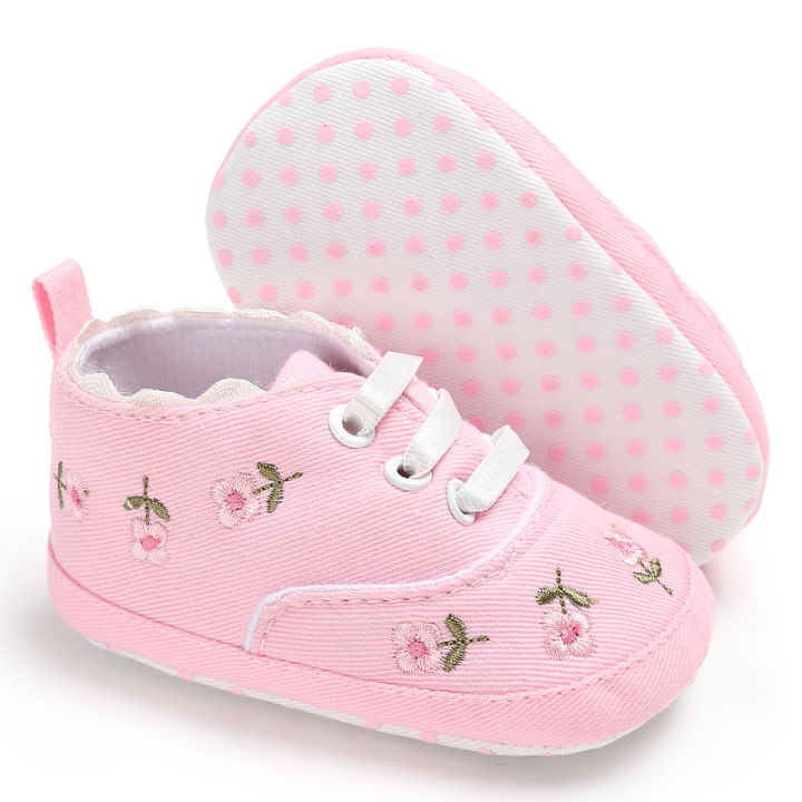 2021%202020%20Kids%20Shoes%20Baby%20Children%20Girl%20Embroidery%20Flower%20Soft%20Single%20Crib%20Toddler%20Summer%20Princess%20First%20Walker%20Casual%20Shoes%200-18m%20-%20Image%205
