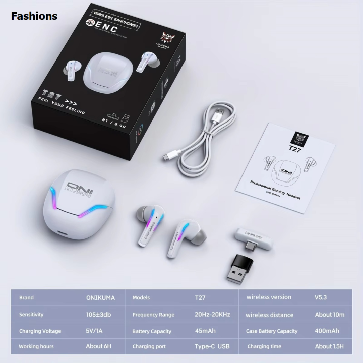 Fashions%20ONIKUMA%20T27%20Wireless%20Earbuds%20Dual-mode%20with%20Touch%20Control%202.4Ghz%20Low%20Latency%20Stereo%20Bluetooth%20Headset%20Independent%20Connection%20-%20Image%206