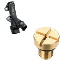 1 Piece Cooling Hose Connector & 1x Radiator Overflow Coolant Expansion Tank Bleeder Screw Gold for BMW E36 E39 E46 Etc. 