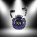 Ultrapods Pro True Wireless Earbuds with Display Transparent Design, Bluetooth 5.3 Water Proof – Black.