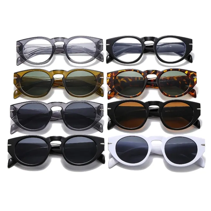 SHAUNA%20Retro%20Oval%20Women%20Sunglasses%20Fashion%20Wide%20Legs%20Men%20Dark%20Green%20Shades%20UV400%20Rivets%20Decoration%20Punk%20Sun%20Glasses%20-%20Image%203